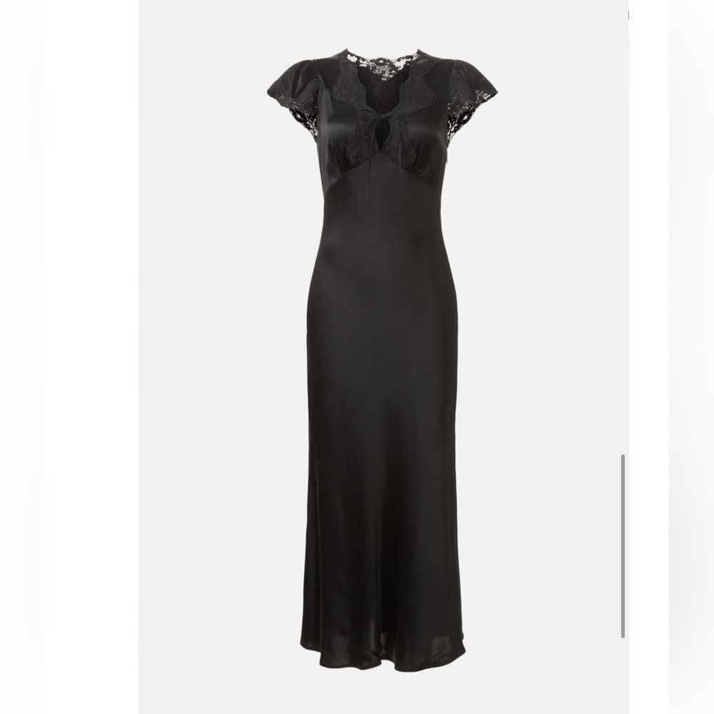 Rixo x RTR Lace Trim Midi Dress, Size: L - Picture 3 of 16